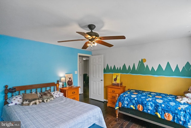 202 Trail Ct, Sterling, VA 20164 - bedroom with wood finished floors and ceiling fan