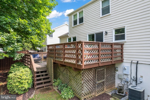 202 Trail Ct, Sterling, VA 20164 - deck with central air condition unit
