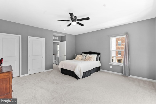 7471 Brunson Cir Unit 10A, Gainesville, VA 20155 - carpeted bedroom featuring baseboards and ceiling fan