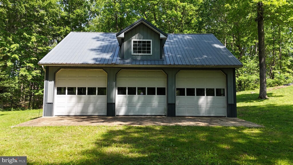 garage with a detached garage