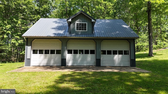 garage with a detached garage