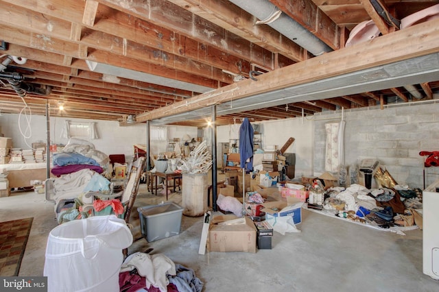 view of basement
