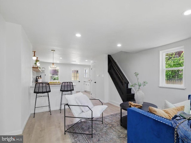 408 Fairview Ave, Lancaster, PA 17603 - living room with light wood-style floors, recessed lighting, and a wealth of natural light