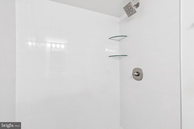 bathroom view of a tile shower
