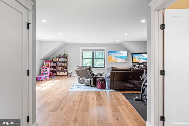 32991 Daisey Rd, Frankford, DE 19945 - bonus room featuring wood-type flooring, recessed lighting, and lofted ceiling