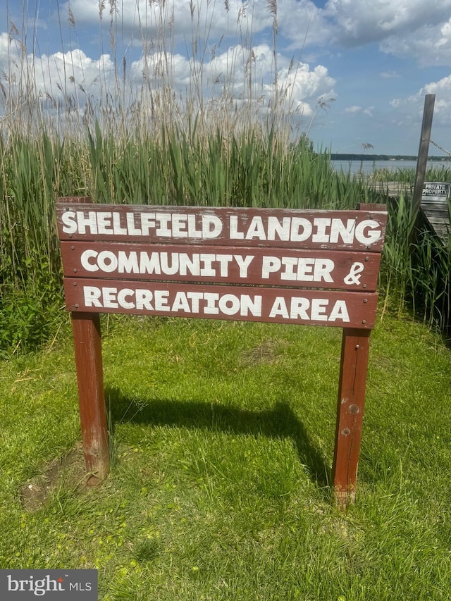 view of community sign