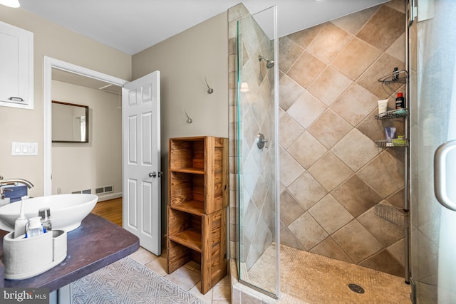 2430 Stanwick Rd, Phoenix, MD 21131 - full bathroom featuring visible vents, a sink, and a shower stall