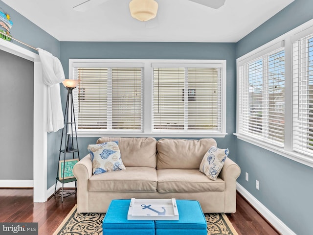 10350 Keyser Point Rd, Ocean City, MD 21842 - living area featuring wood finished floors and baseboards