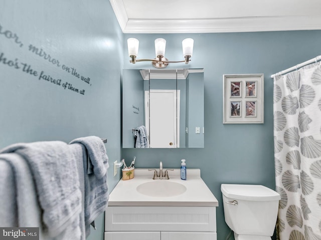 10350 Keyser Point Rd, Ocean City, MD 21842 - full bath with ornamental molding, vanity, and toilet