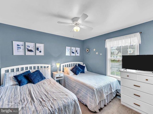 10350 Keyser Point Rd, Ocean City, MD 21842 - carpeted bedroom with ceiling fan
