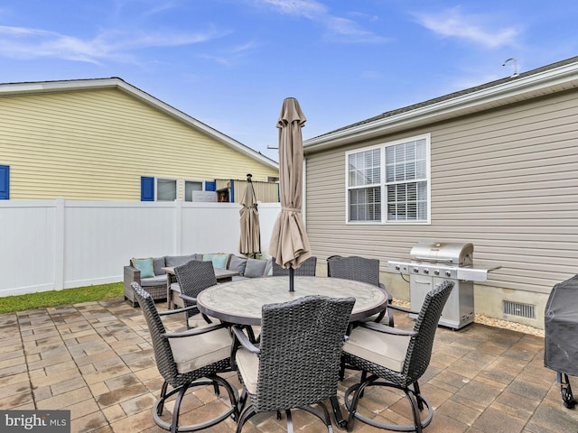 10350 Keyser Point Rd, Ocean City, MD 21842 - view of patio / terrace featuring grilling area, fence, and outdoor dining area