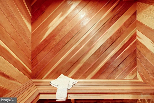 view of sauna