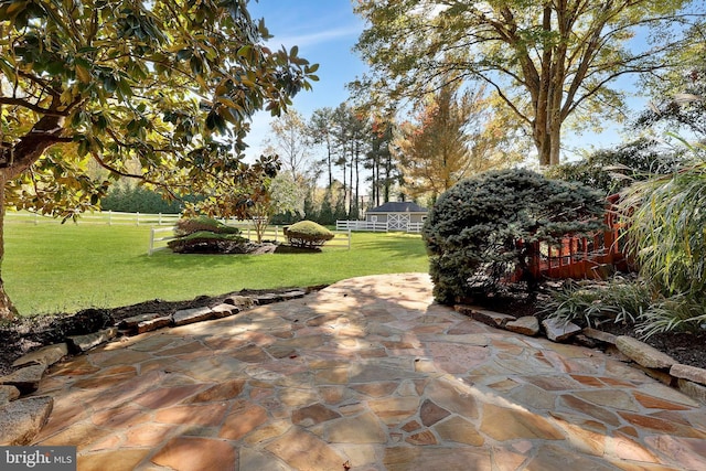 view of patio with fence