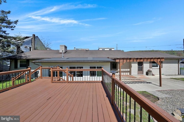 deck featuring a patio