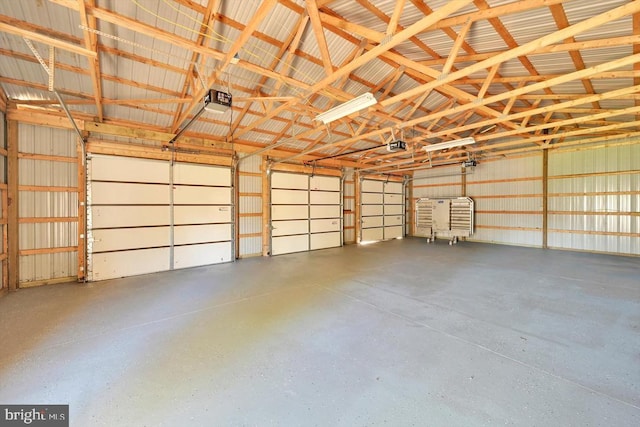 garage featuring a garage door opener
