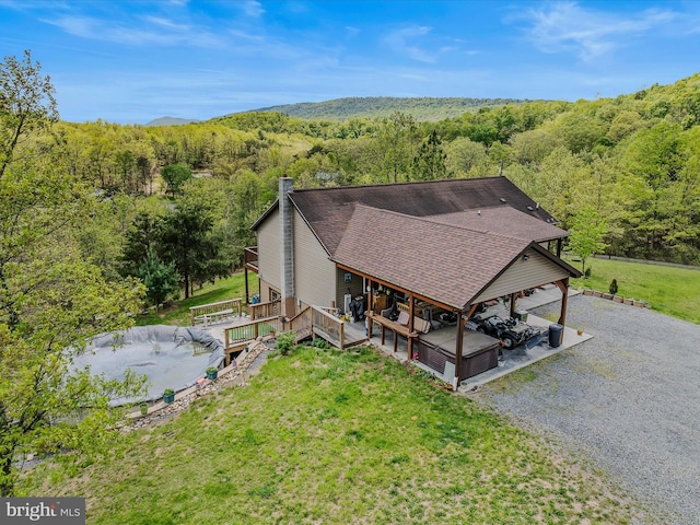 749 Poland Hollow Rd, Romney, WV 26757 - bird's eye view with a view of trees