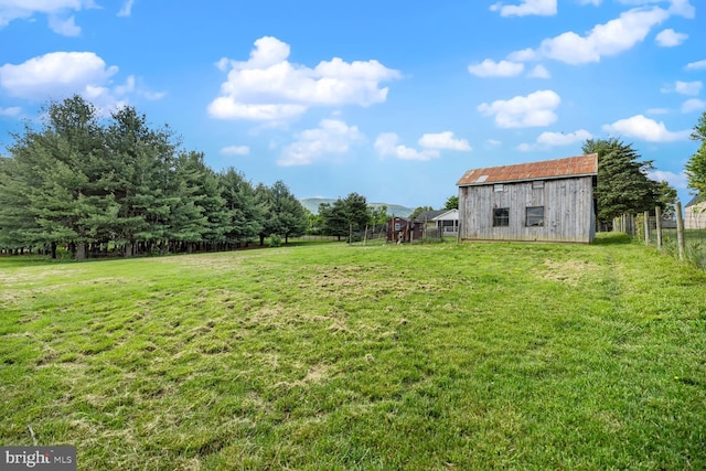 196 Taylortown Rd, Edinburg, VA 22824 - view of yard featuring a barn and an outbuilding