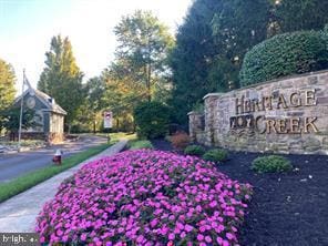 view of community sign