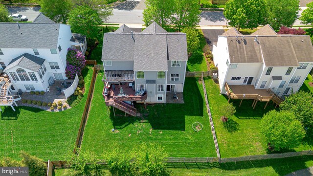 aerial perspective of suburban area