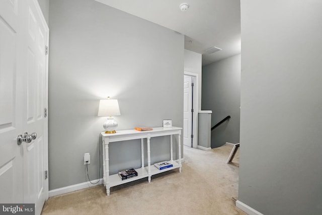 42783 Keiller Ter Unit 13A, Ashburn, VA 20147 - corridor with an upstairs landing, light colored carpet, and baseboards