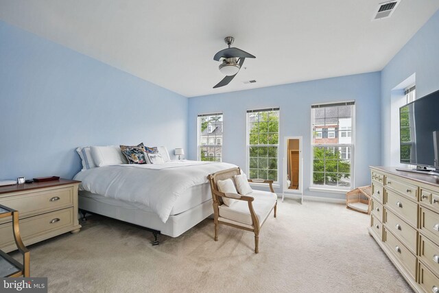 42783 Keiller Ter Unit 13A, Ashburn, VA 20147 - bedroom featuring light carpet and ceiling fan