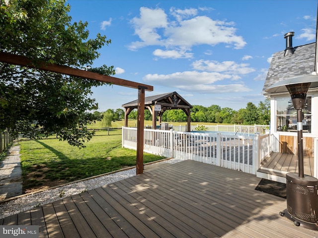 373 Thunder Hill Dr, Summit Point, WV 25446 - wooden deck with a gazebo