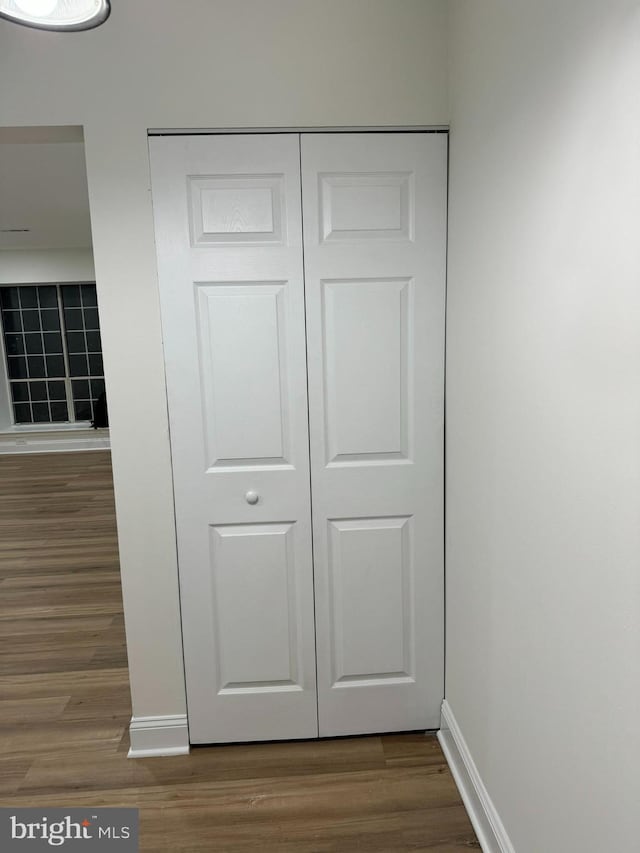 details featuring baseboards and wood finished floors