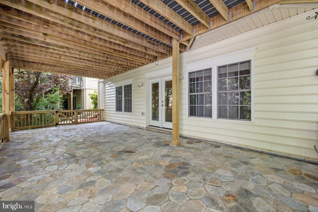 view of patio with french doors