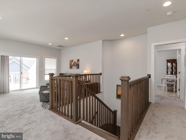 1513 Yellow Sand Ln, Odenton, MD 21113 - corridor with an upstairs landing, carpet flooring, and recessed lighting