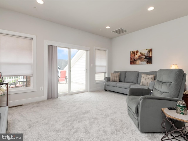 1513 Yellow Sand Ln, Odenton, MD 21113 - living area featuring recessed lighting, carpet floors, and baseboards