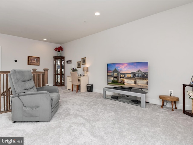 1513 Yellow Sand Ln, Odenton, MD 21113 - living area with carpet floors, recessed lighting, baseboards, and a desk