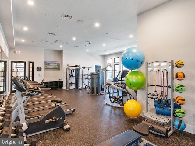 1513 Yellow Sand Ln, Odenton, MD 21113 - workout area featuring recessed lighting