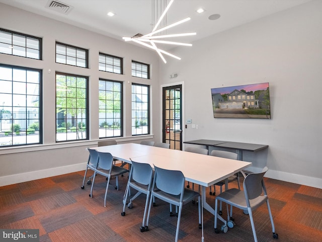 1513 Yellow Sand Ln, Odenton, MD 21113 - dining space with baseboards, plenty of natural light, and recessed lighting