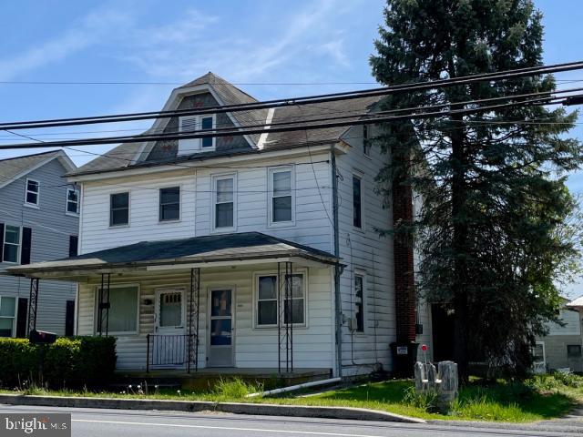 view of front facade featuring covered porch