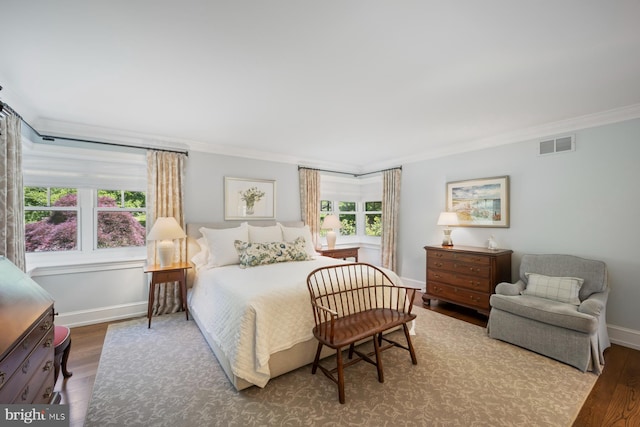 1660 Mount Pleasant Rd, Villanova, PA 19085 - bedroom featuring crown molding, baseboards, and wood finished floors