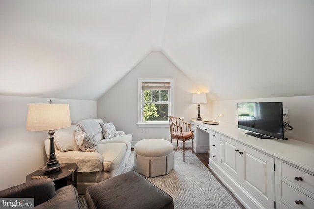 1660 Mount Pleasant Rd, Villanova, PA 19085 - sitting room with vaulted ceiling and wood finished floors