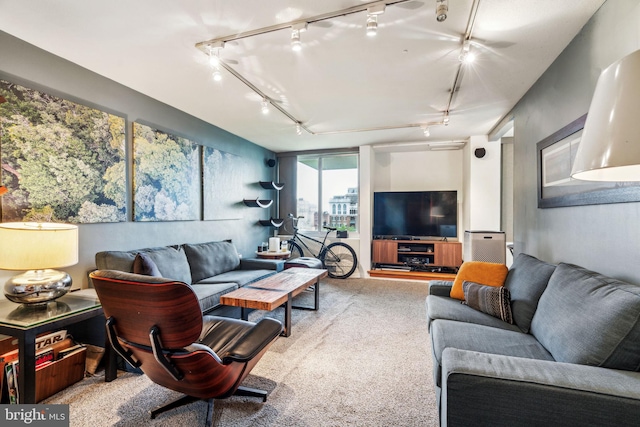 604 S Washington Sq Unit 1408, Philadelphia, PA 19106 - carpeted living room featuring track lighting