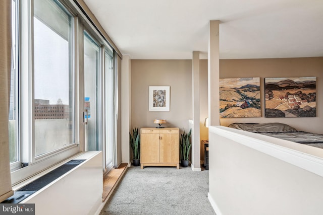 604 S Washington Sq Unit 1408, Philadelphia, PA 19106 - hall with light colored carpet and baseboards