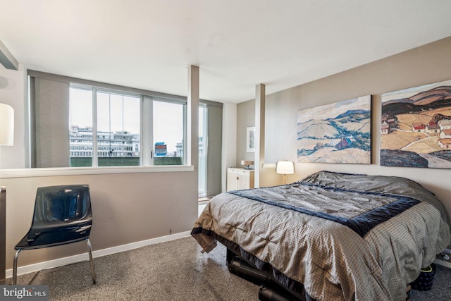 604 S Washington Sq Unit 1408, Philadelphia, PA 19106 - carpeted bedroom featuring baseboards and multiple windows
