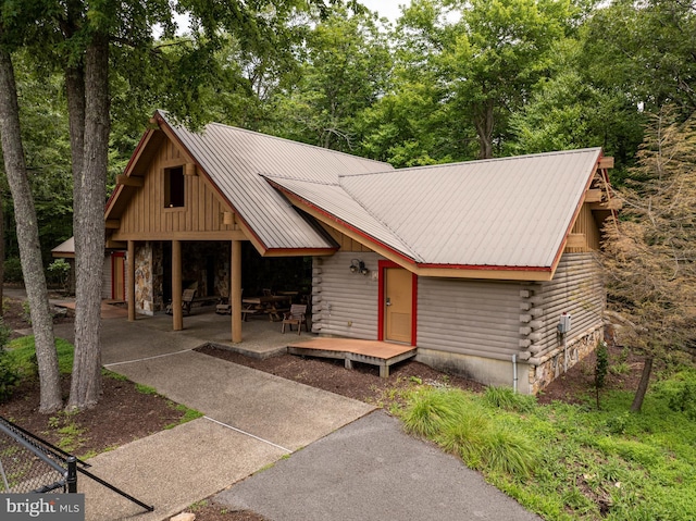 165 Westward Way, Mc Henry, MD 21541 - view of front facade with metal roof, stone siding, and log siding