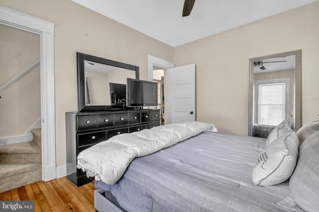 2812 Kildaire Dr, Baltimore, MD 21234 - bedroom featuring wood finished floors and ceiling fan