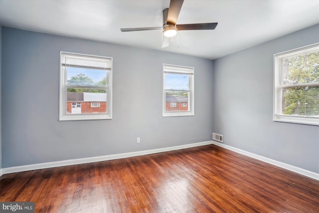 6023 20th Ave, Hyattsville, MD 20782 - spare room with wood finished floors, baseboards, and ceiling fan