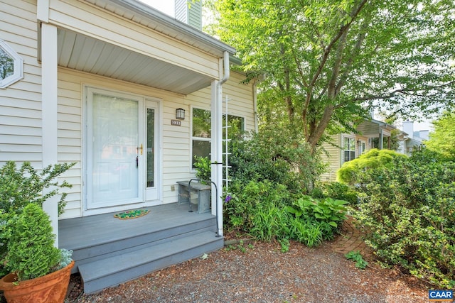view of doorway to property