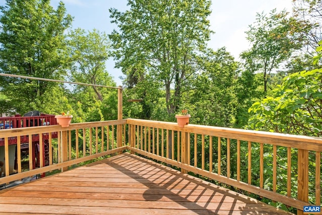 view of wooden deck