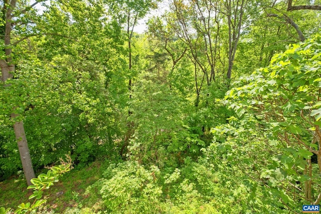 view of landscape with a forest view