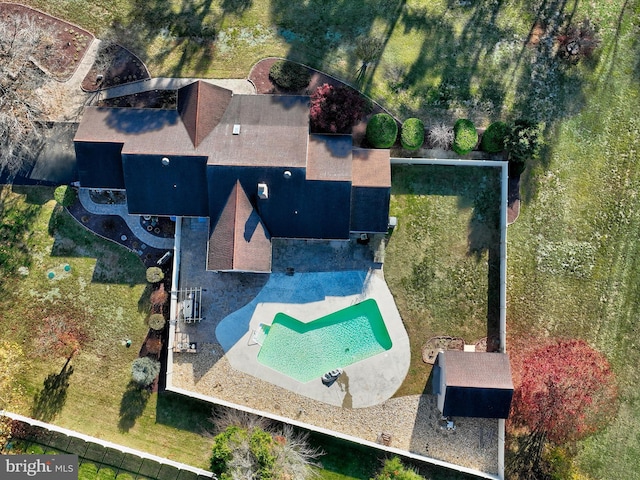 12553 Fawn Dr, Laurel, DE 19956 - view from above of property featuring a pool