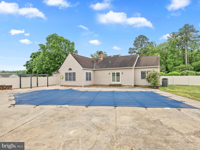 12553 Fawn Dr, Laurel, DE 19956 - view of swimming pool with central AC, a patio area, and fence