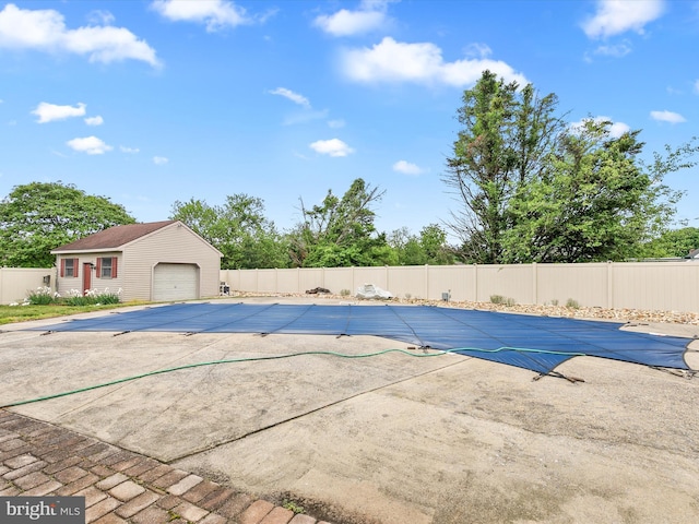 12553 Fawn Dr, Laurel, DE 19956 - view of pool featuring fence and an outbuilding