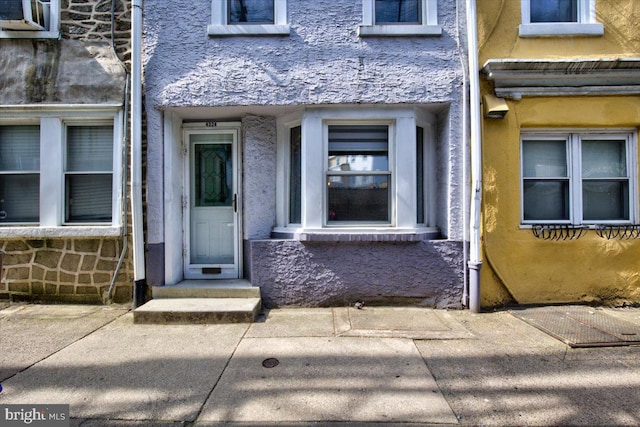 4324 Cresson St, Philadelphia, PA 19127 - doorway to property with stucco siding and stone siding