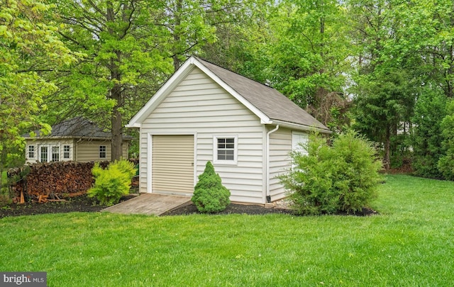 view of shed